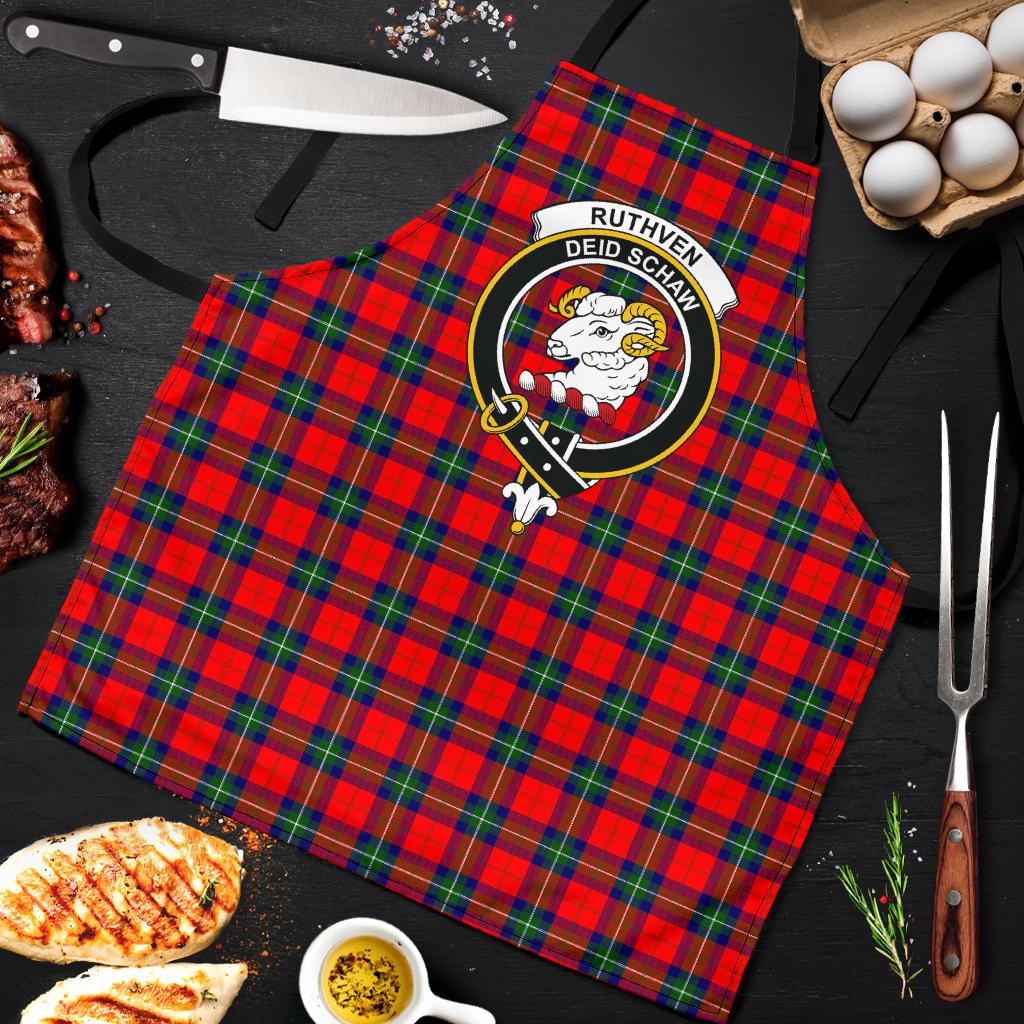 Ruthven Modern Tartan Clan Crest Apron