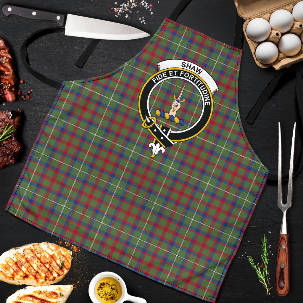 Shaw Green Modern Tartan Clan Crest Apron