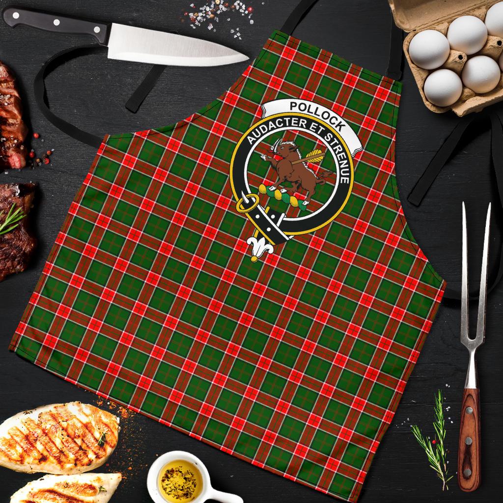 Pollock Modern Tartan Clan Crest Apron