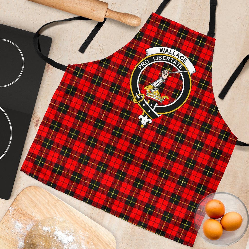 Wallace Hunting - Red Tartan Clan Crest Apron