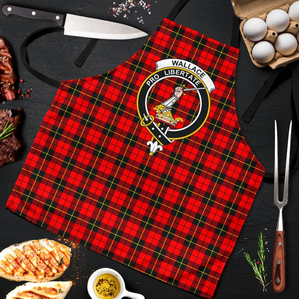 Wallace Hunting - Red Tartan Clan Crest Apron