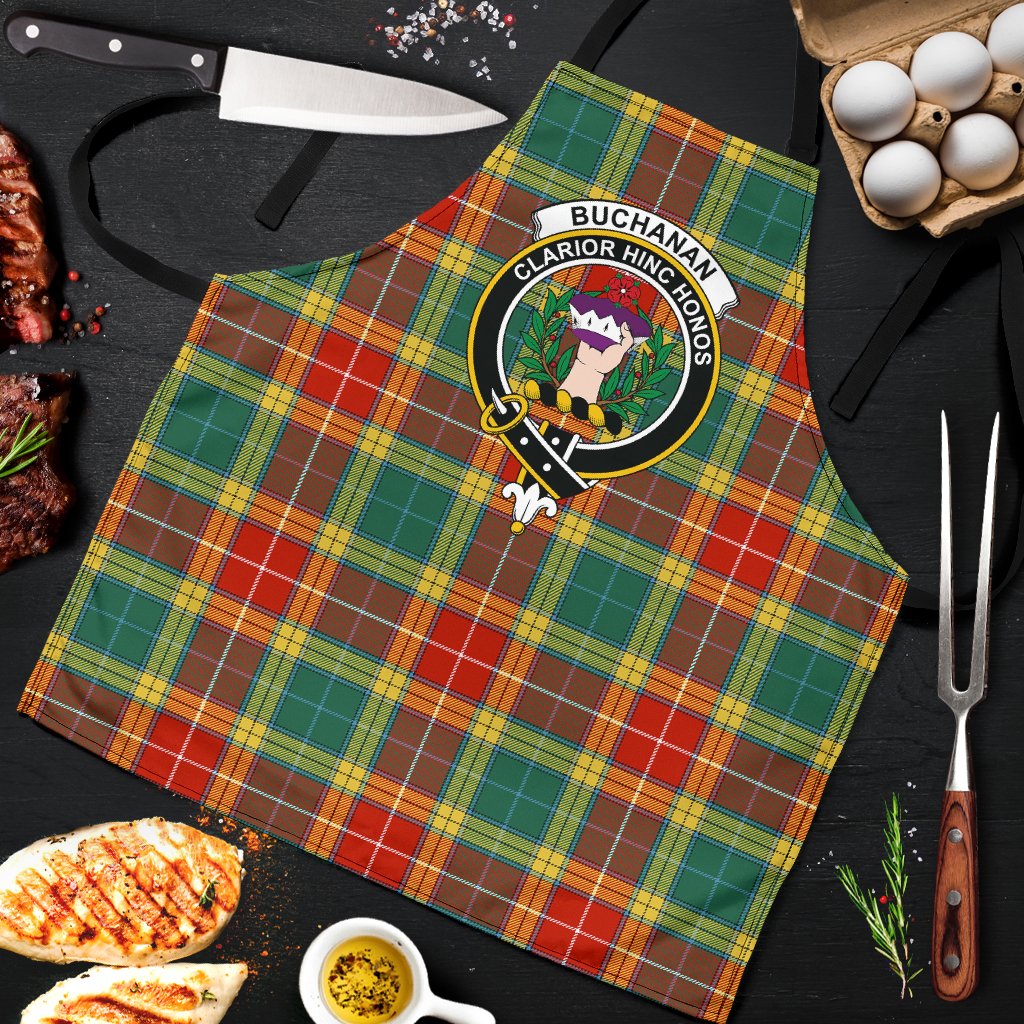 Buchanan Old Sett Tartan Clan Crest Apron