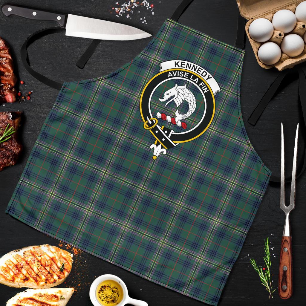 Kennedy Modern Tartan Clan Crest Apron