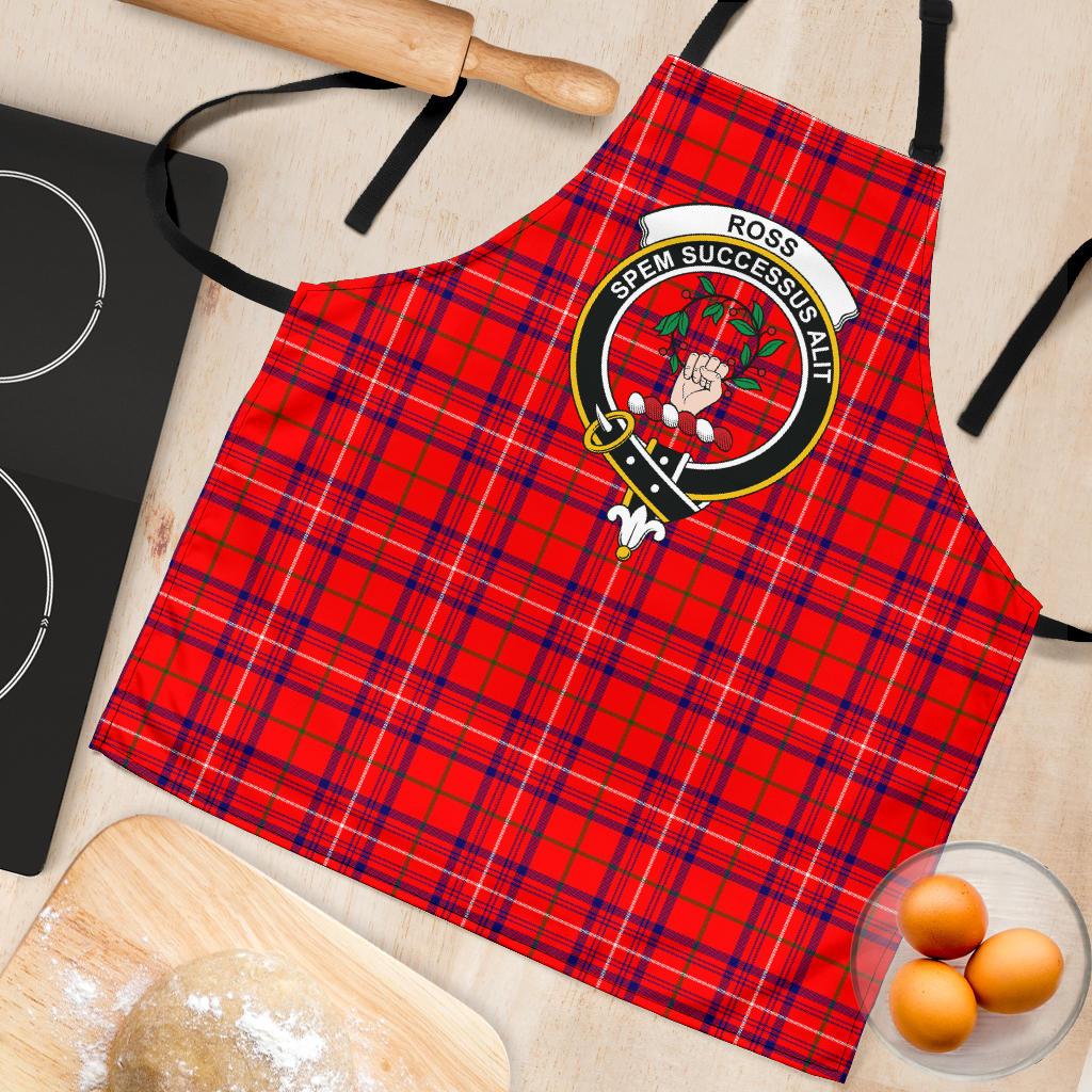 Rose Modern Tartan Clan Crest Apron