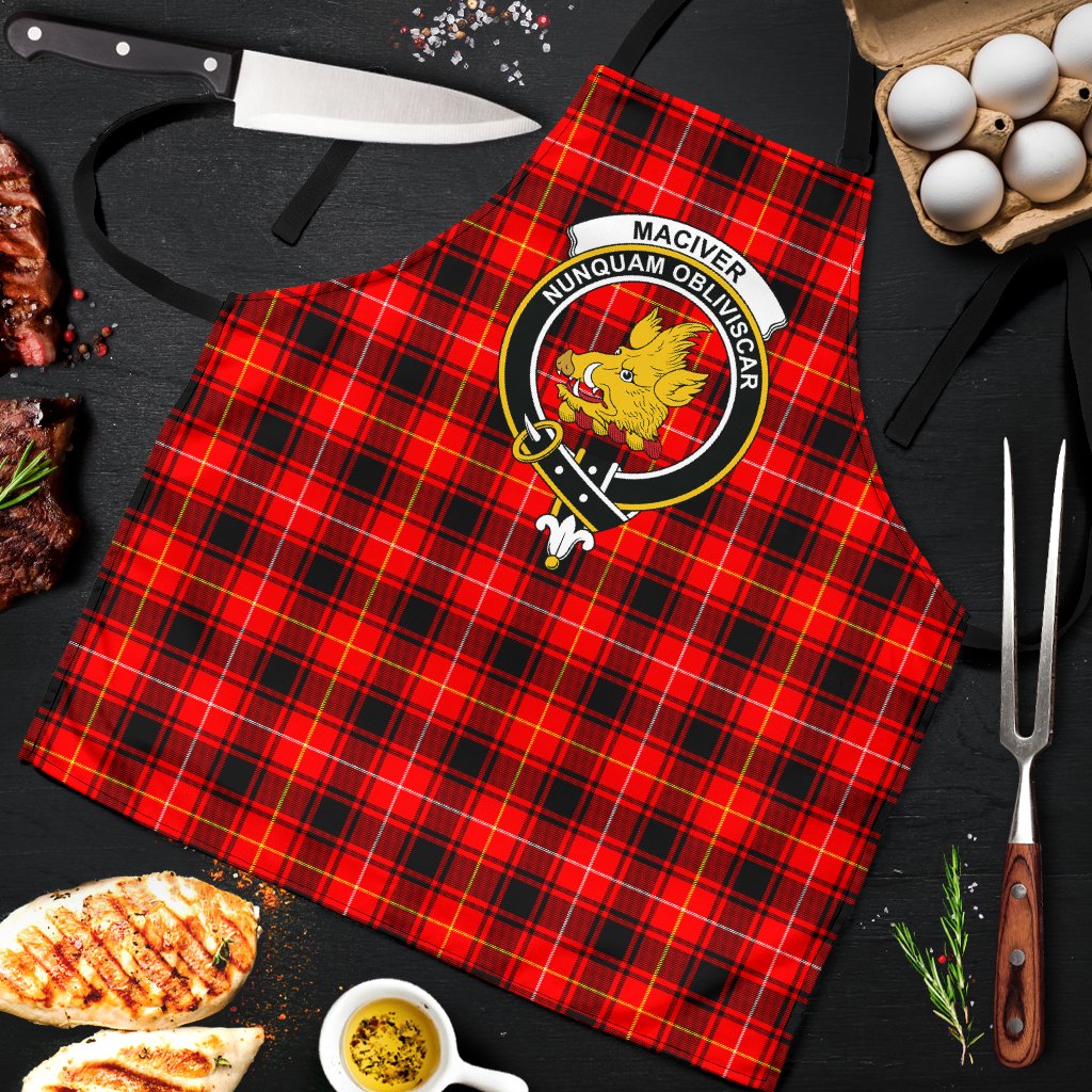 MacIver Modern Tartan Clan Crest Apron