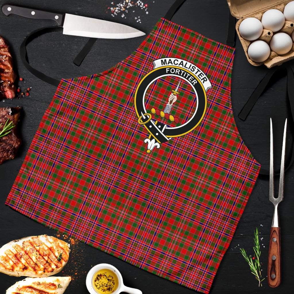 MacAlister Modern Tartan Clan Crest Apron