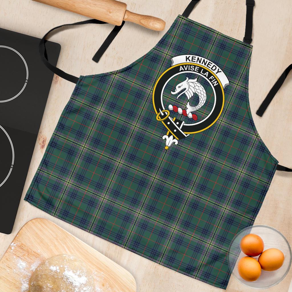 Kennedy Modern Tartan Clan Crest Apron