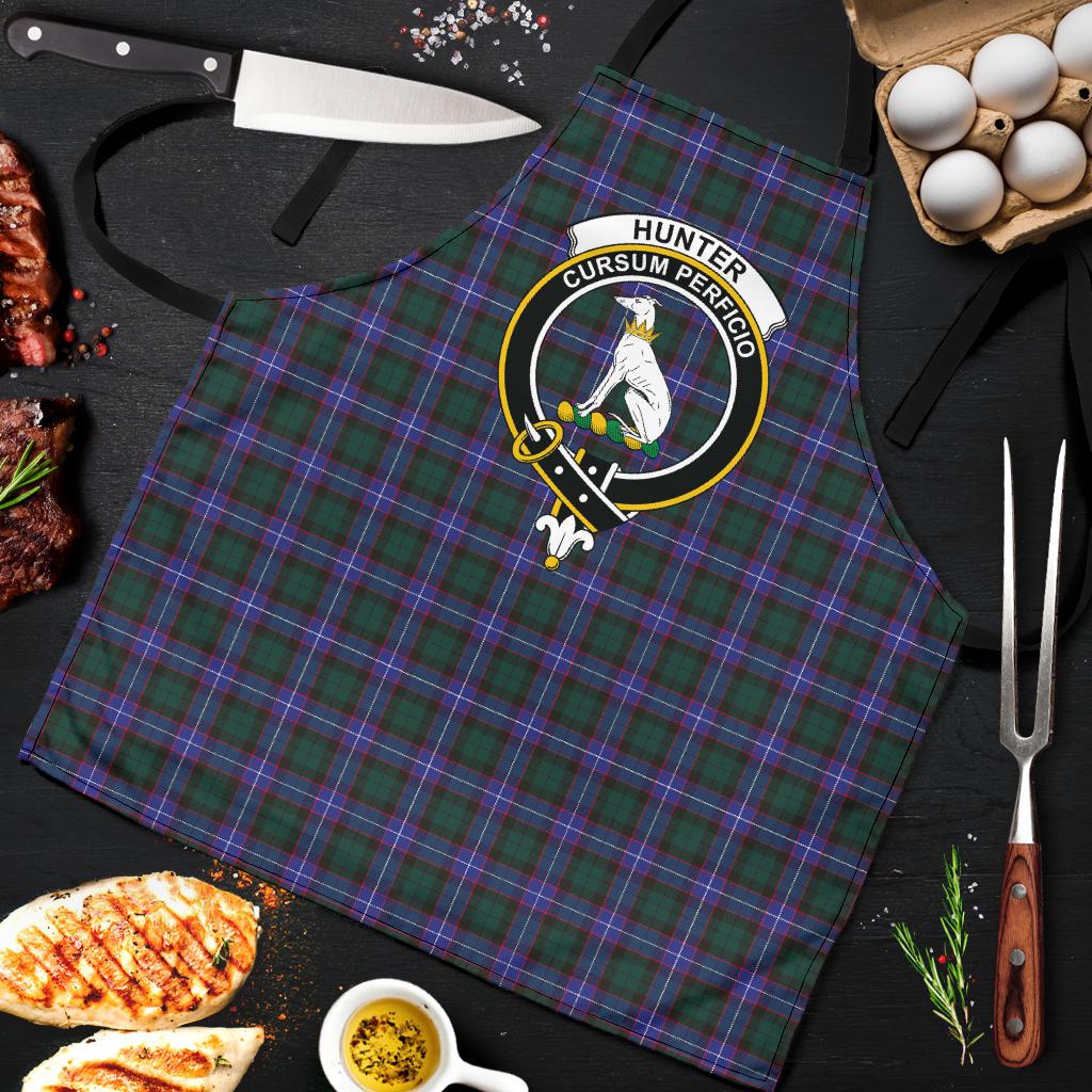 Hunter Modern Tartan Clan Crest Apron