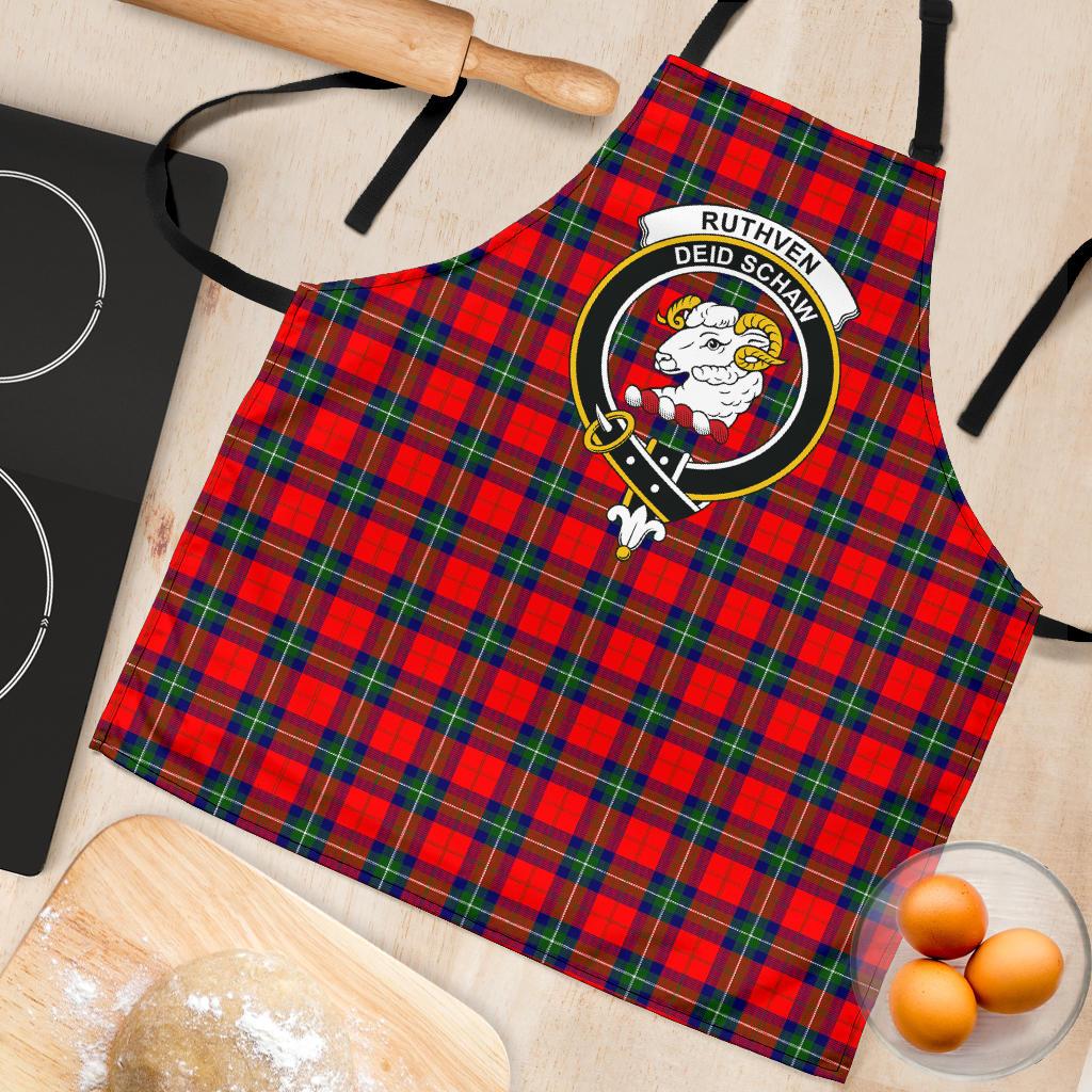 Ruthven Modern Tartan Clan Crest Apron