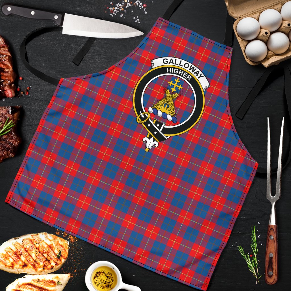 Galloway Red Tartan Clan Crest Apron