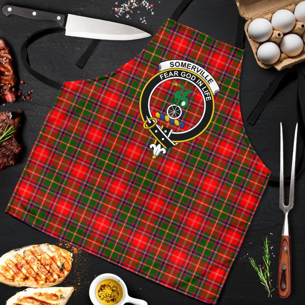 Somerville Modern Tartan Clan Crest Apron