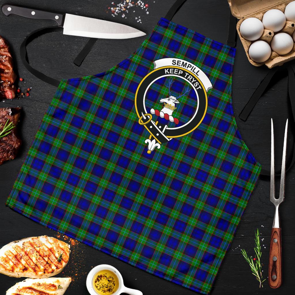 Sempill Modern Tartan Clan Crest Apron