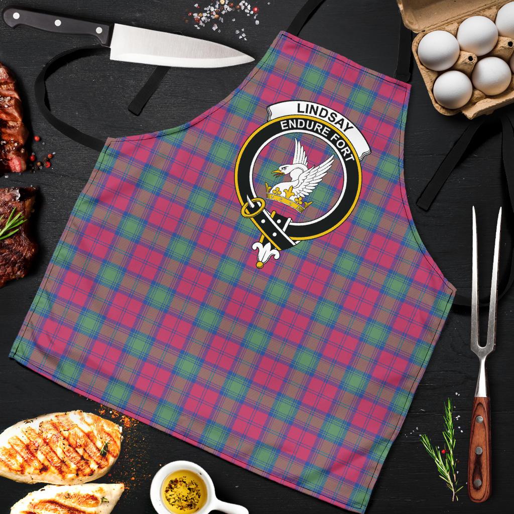 Lindsay Ancient Tartan Clan Crest Apron