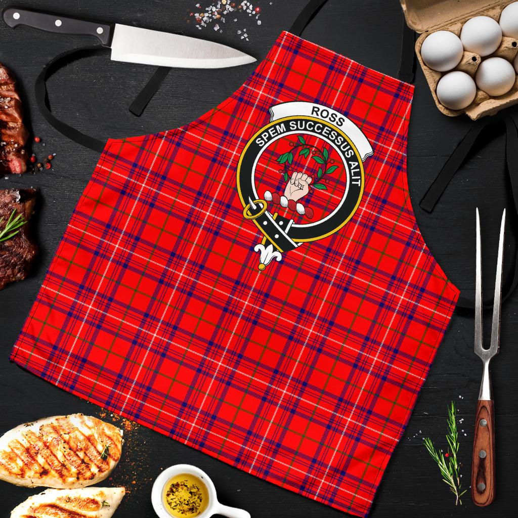 Rose Modern Tartan Clan Crest Apron