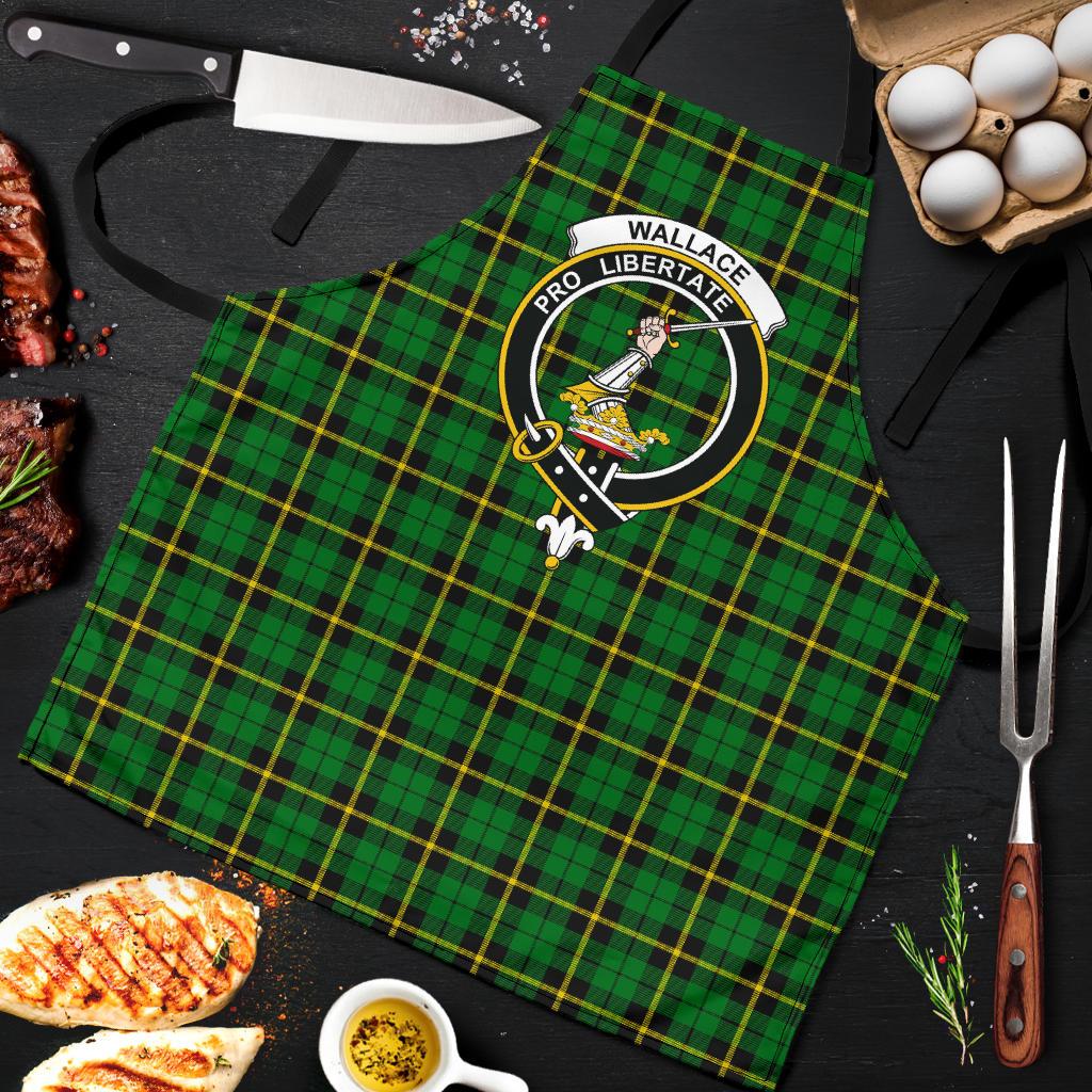 Wallace Hunting - Green Tartan Clan Crest Apron