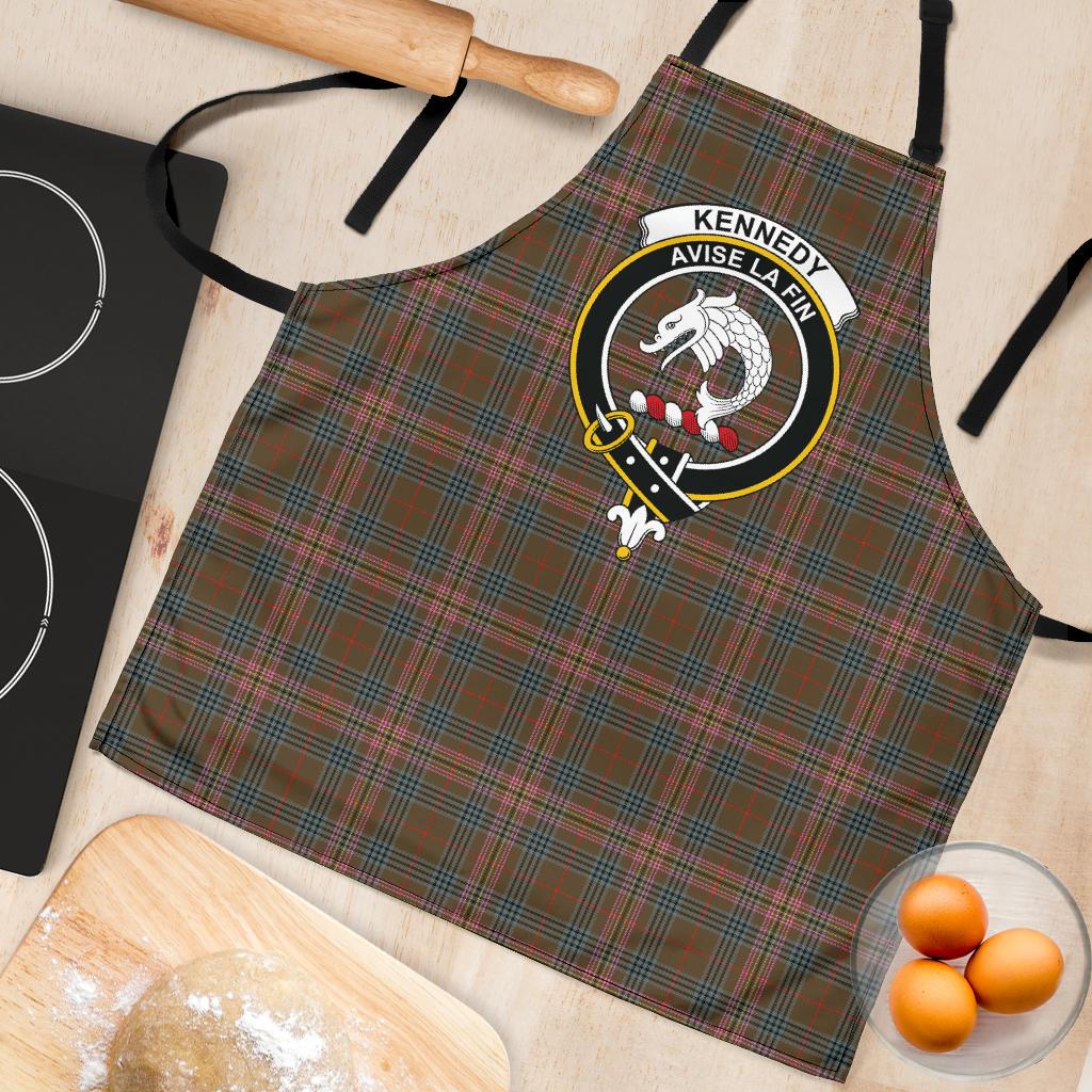 Kennedy Weathered Tartan Clan Crest Apron