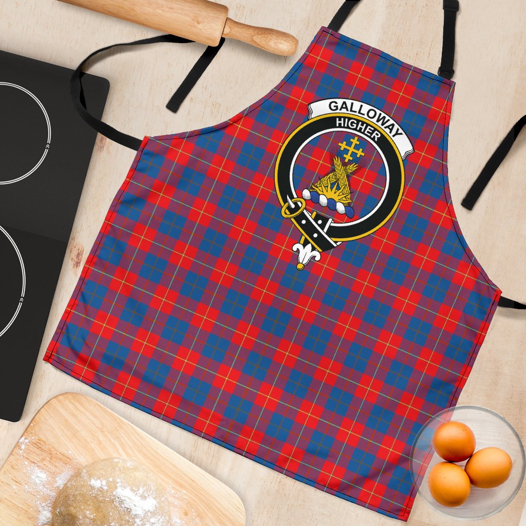 Galloway Red Tartan Clan Crest Apron