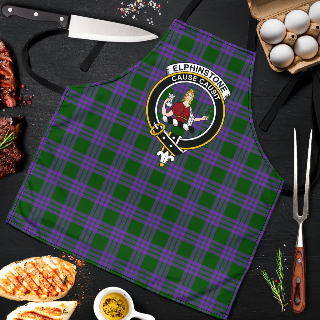 Elphinstone Tartan Clan Crest Apron