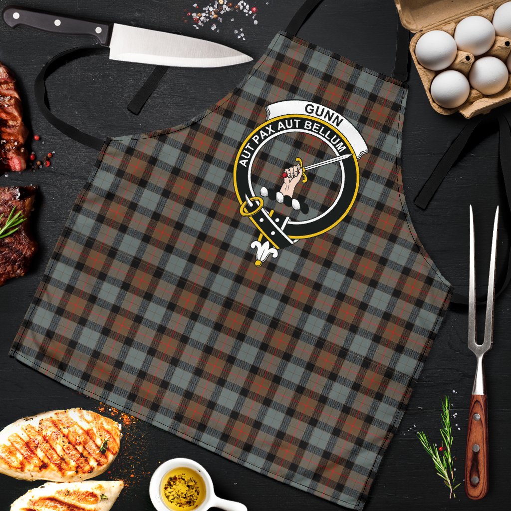 Gunn Weathered Tartan Clan Crest Apron