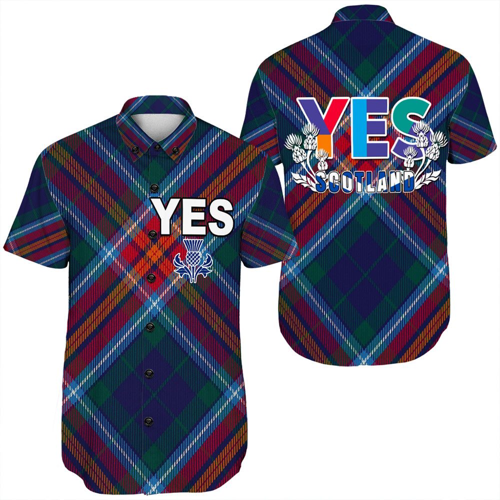 Scotland Tartan Yes Short Sleeve Shirt | Celticprime.com