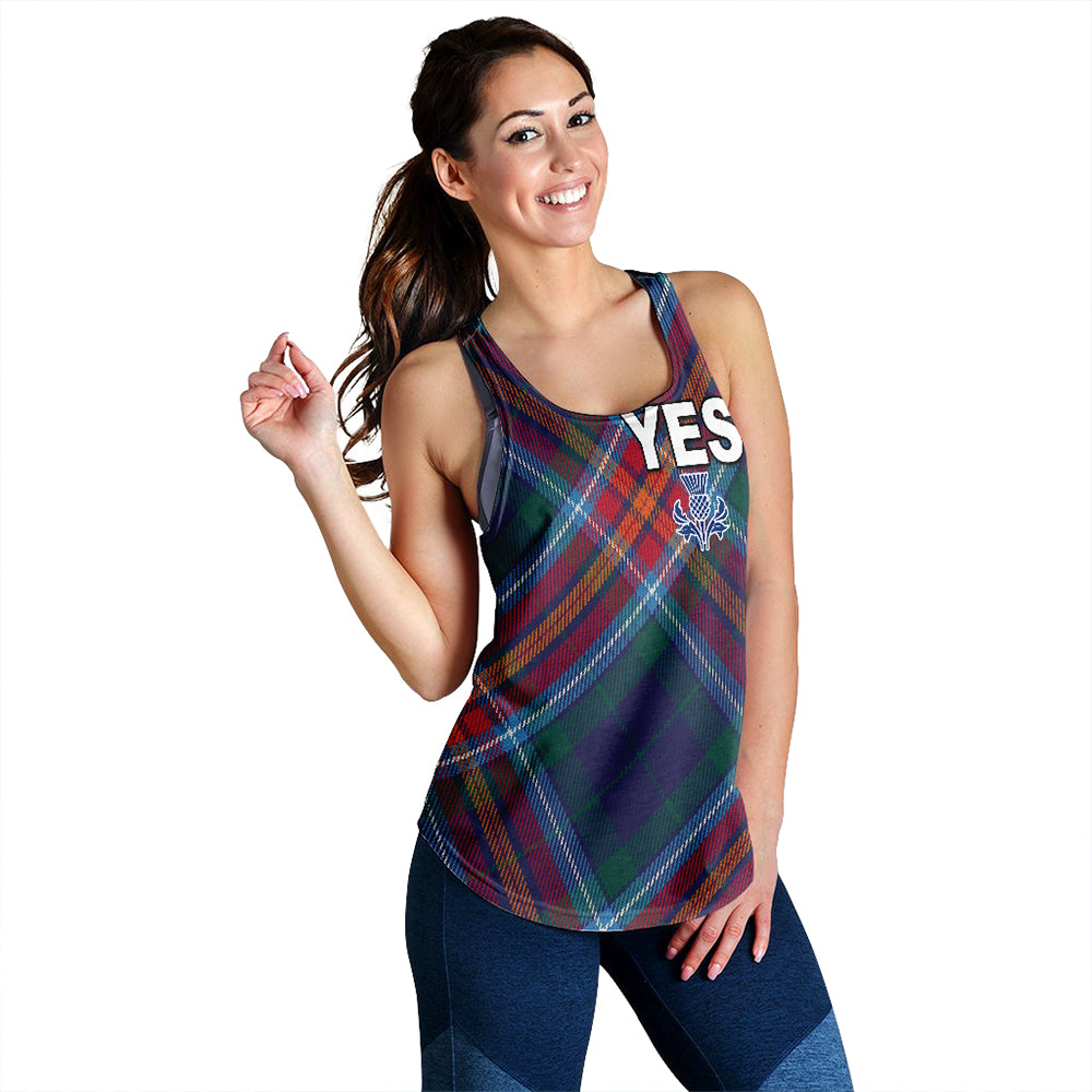 Scotland Tartan Yes Racerback Tank 