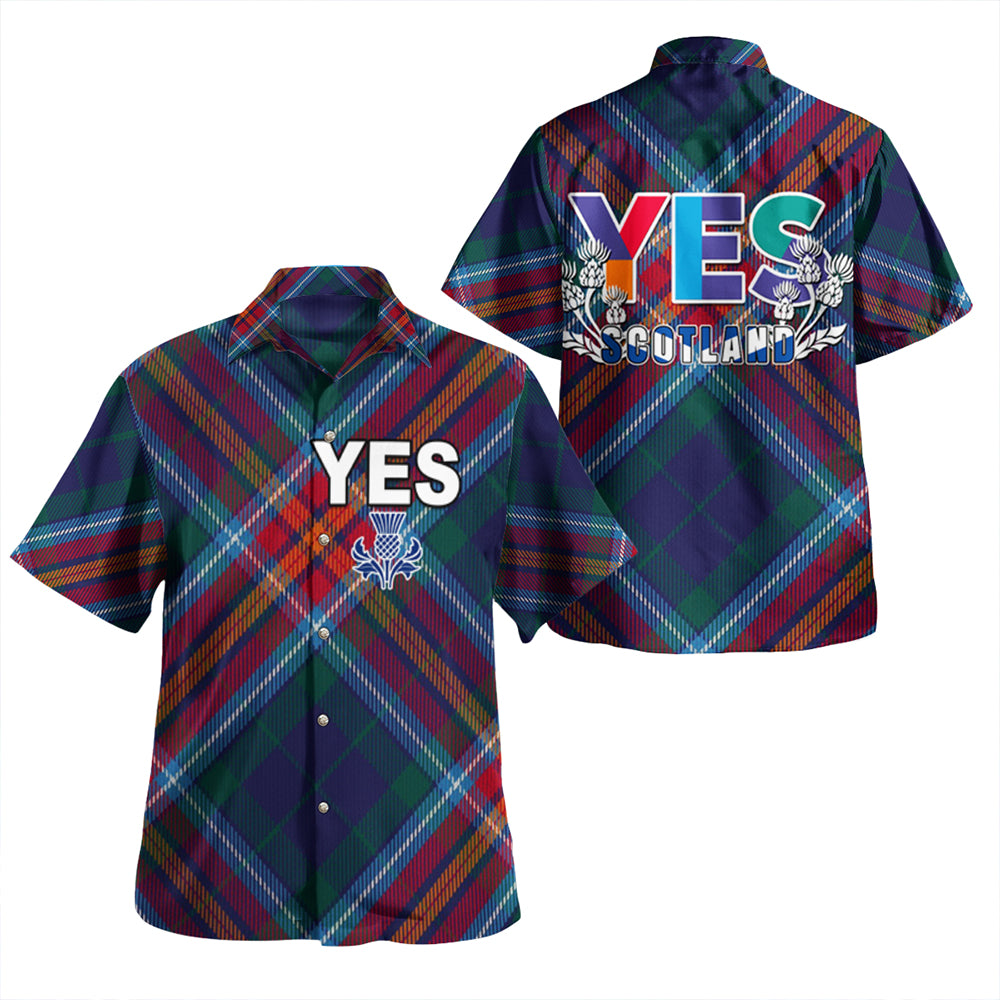 Scotland Tartan Yes Beach Shirt | Celticprime.com