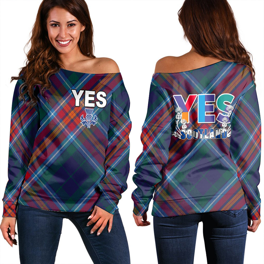 Scotland Tartan Yes Women Off Shoulder | Celticprime.com