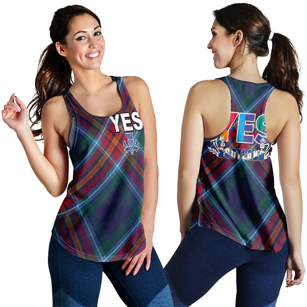 Scotland Tartan Yes Racerback Tank | Celticprime.com