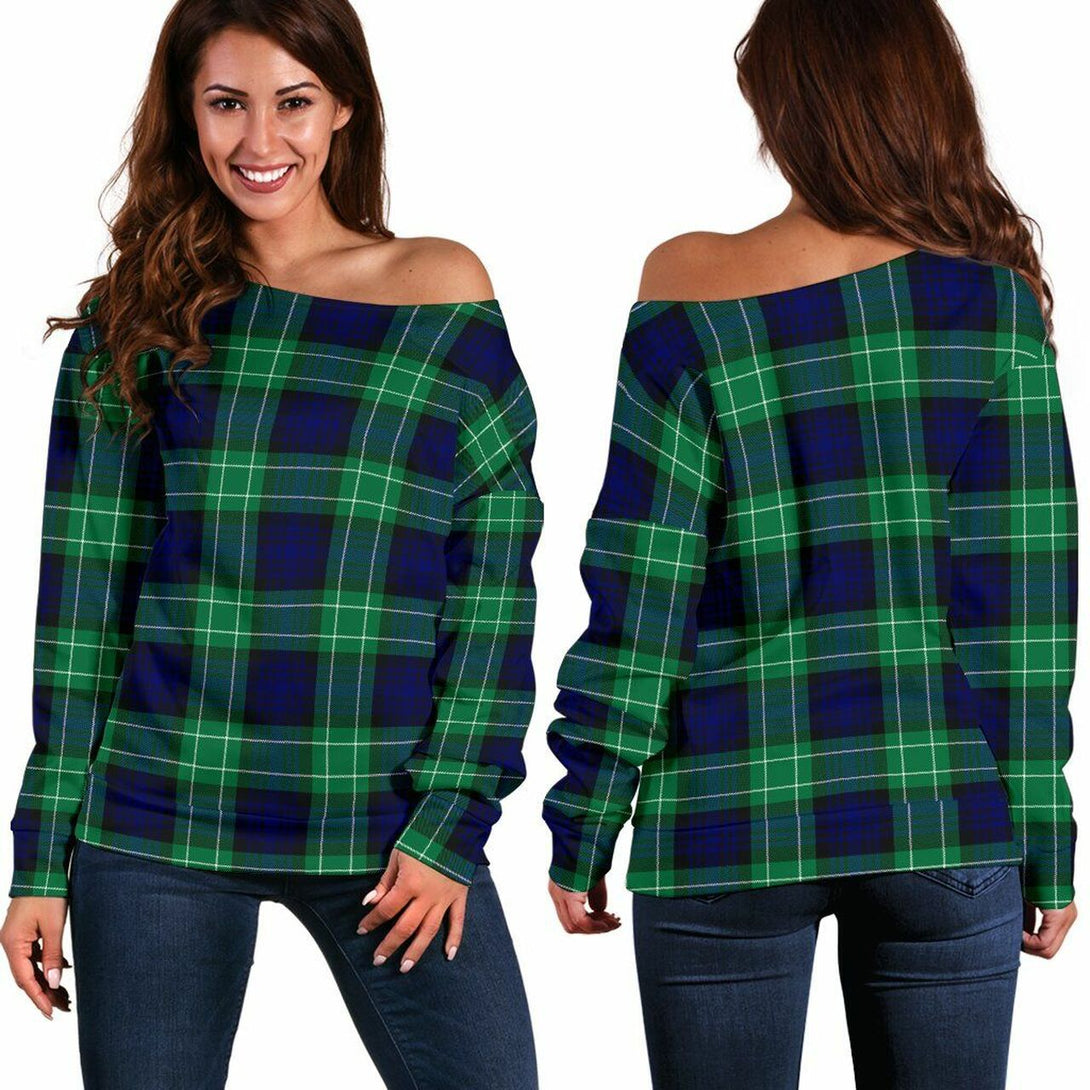 Abercrombie Tartan Classic Women Off Shoulder Sweatshirt