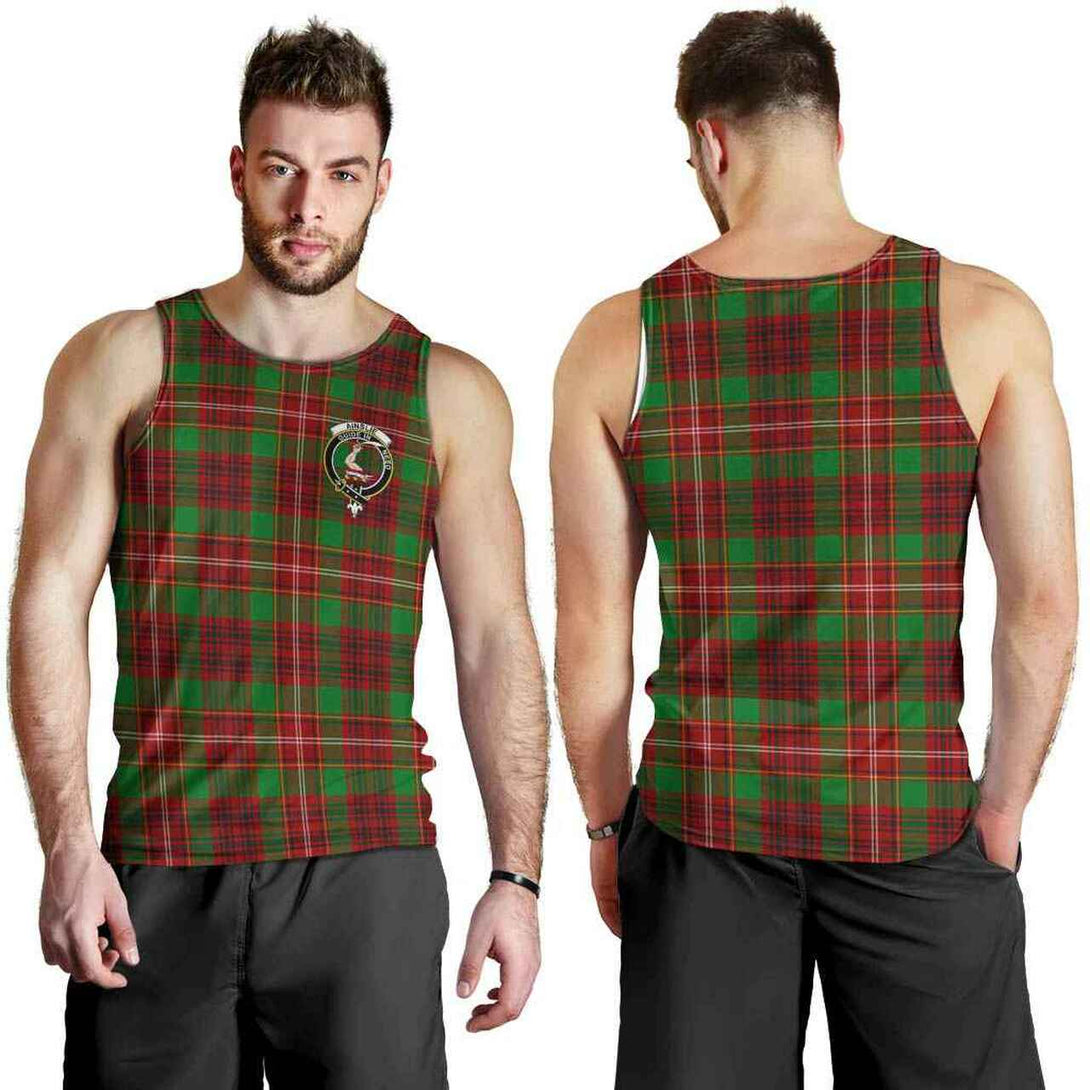 Ainslie Tartan Classic Crest Men Tank Top