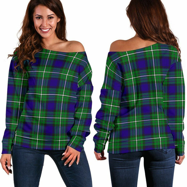 Alexander Tartan Classic Women Off Shoulder Sweatshirt