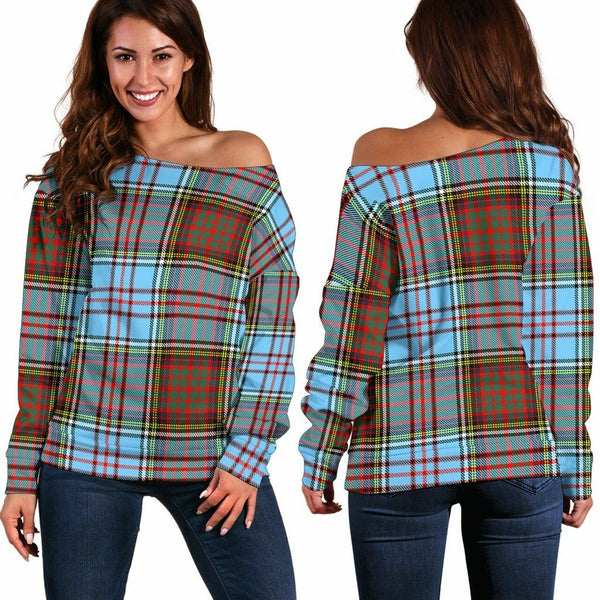 Anderson Ancient Tartan Classic Women Off Shoulder Sweatshirt