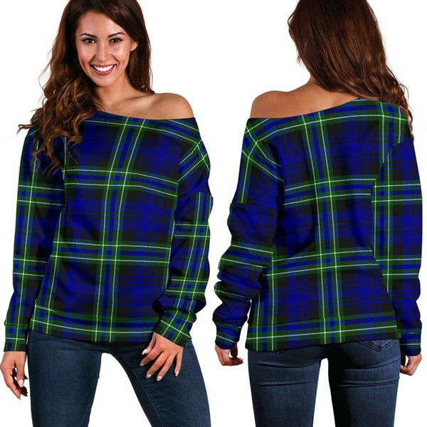 Arbuthnot Modern Tartan Classic Women Off Shoulder Sweatshirt