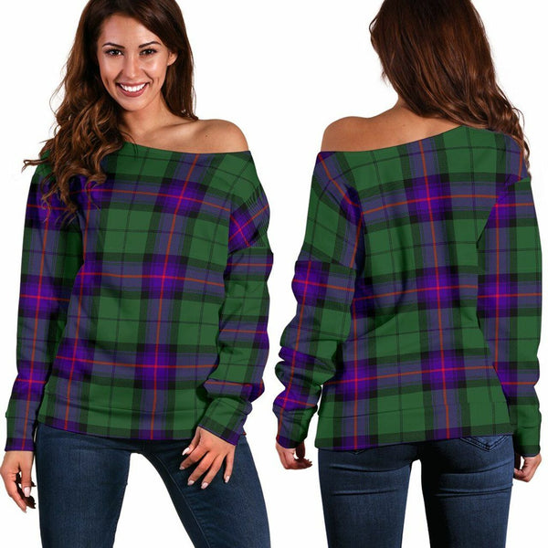 Armstrong Modern Tartan Classic Women Off Shoulder Sweatshirt