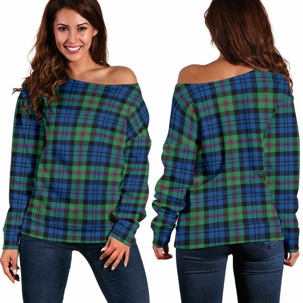 Baird Ancient Tartan Classic Women Off Shoulder Sweatshirt