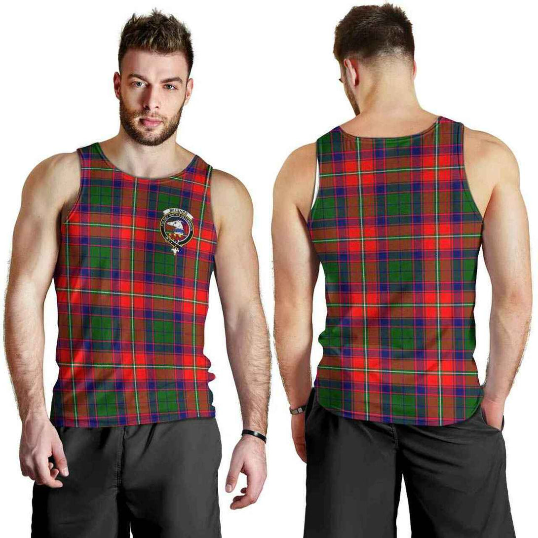 Belshes Tartan Classic Crest Men Tank Top