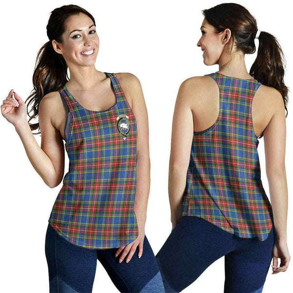 Bethune Tartan Classic Crest Women Racerback Tank