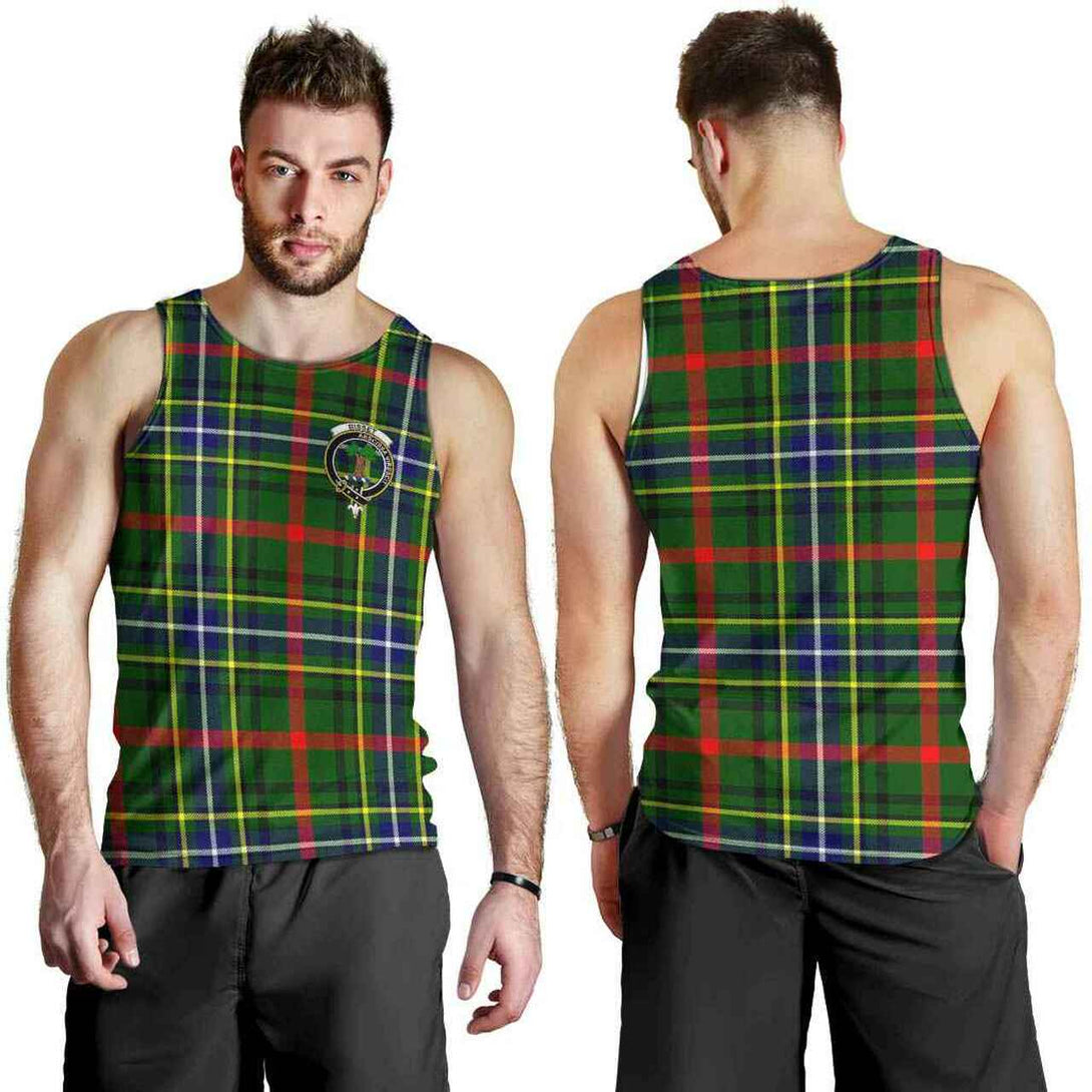 Bisset Tartan Classic Crest Men Tank Top