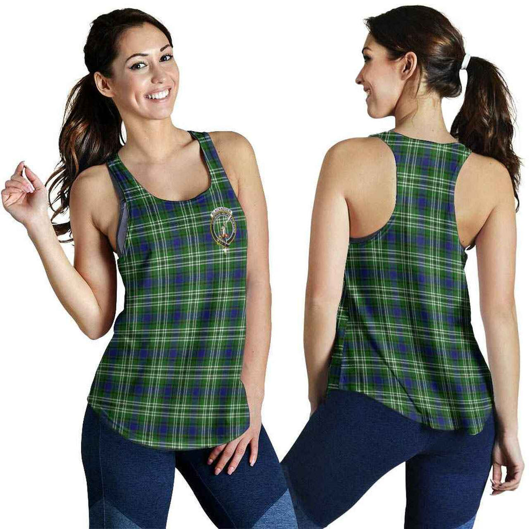 Blackadder Tartan Classic Crest Women Racerback Tank