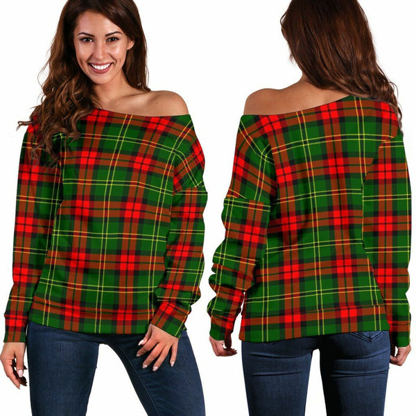 Blackstock Tartan Classic Women Off Shoulder Sweatshirt