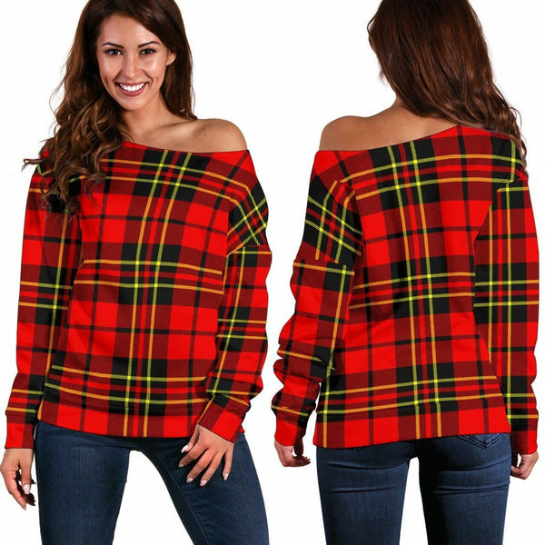 Brodie Modern Tartan Classic Women Off Shoulder Sweatshirt