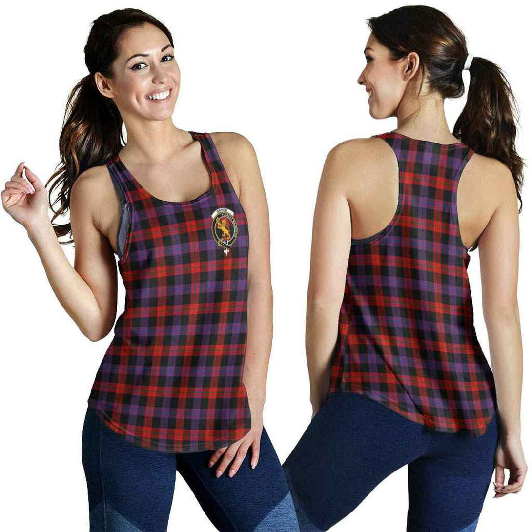 Broun Tartan Classic Crest Women Racerback Tank