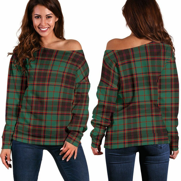 Buchan Ancient Tartan Classic Women Off Shoulder Sweatshirt