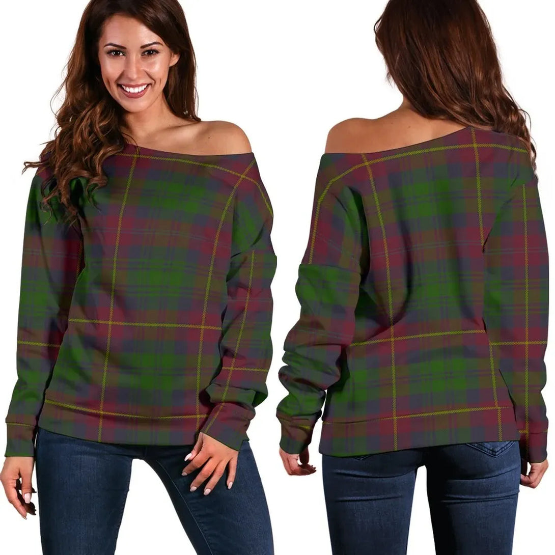 Cairns Tartan Classic Women Off Shoulder Sweatshirt