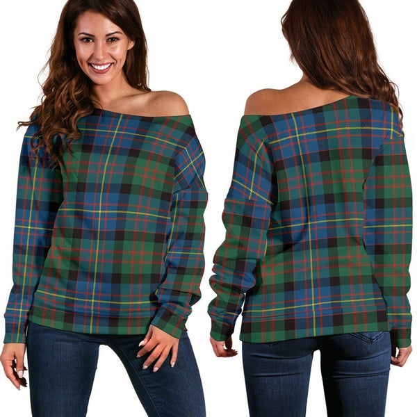 Cameron of Erracht Ancient Tartan Classic Women Off Shoulder Sweatshirt