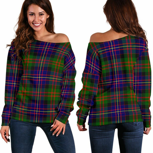 Cameron of Erracht Modern Tartan Classic Women Off Shoulder Sweatshirt