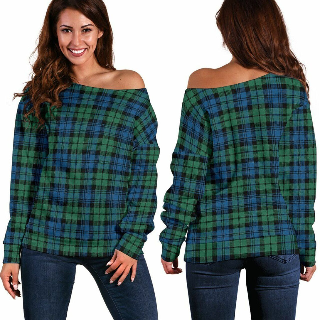 Campbell Ancient 02 Tartan Classic Women Off Shoulder Sweatshirt