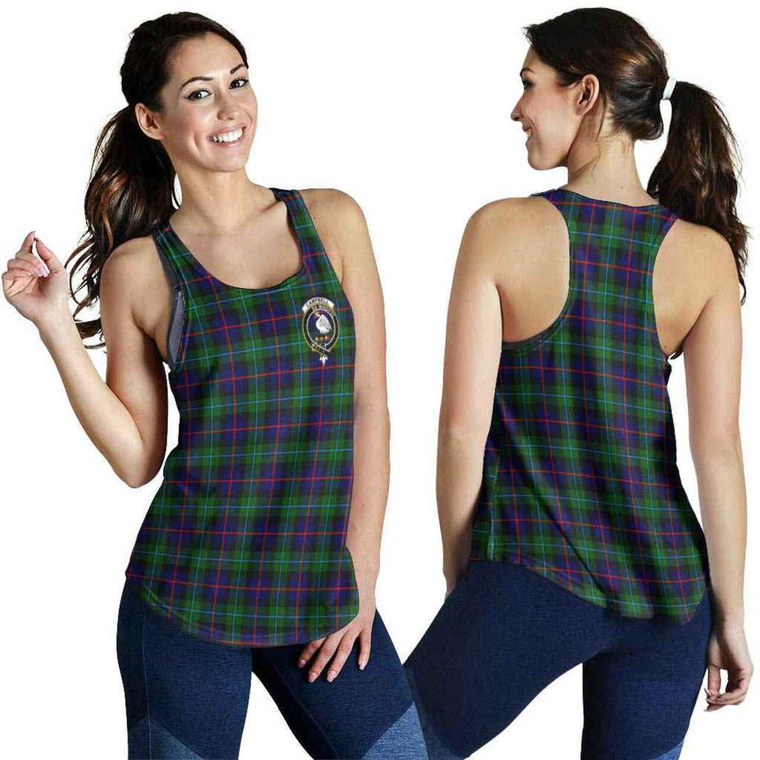 Campbell Tartan Classic Crest Women Racerback Tank