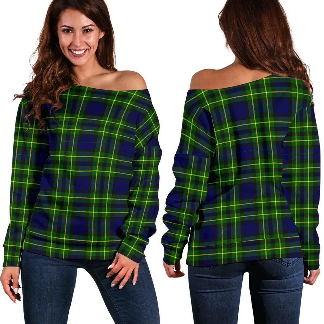 Campbell of Breadalbane Modern Tartan Classic Women Off Shoulder Sweatshirt