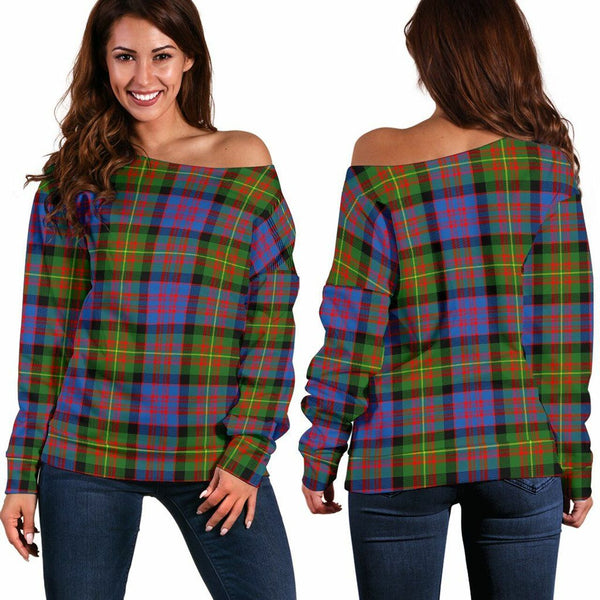 Carnegie Ancient Tartan Classic Women Off Shoulder Sweatshirt